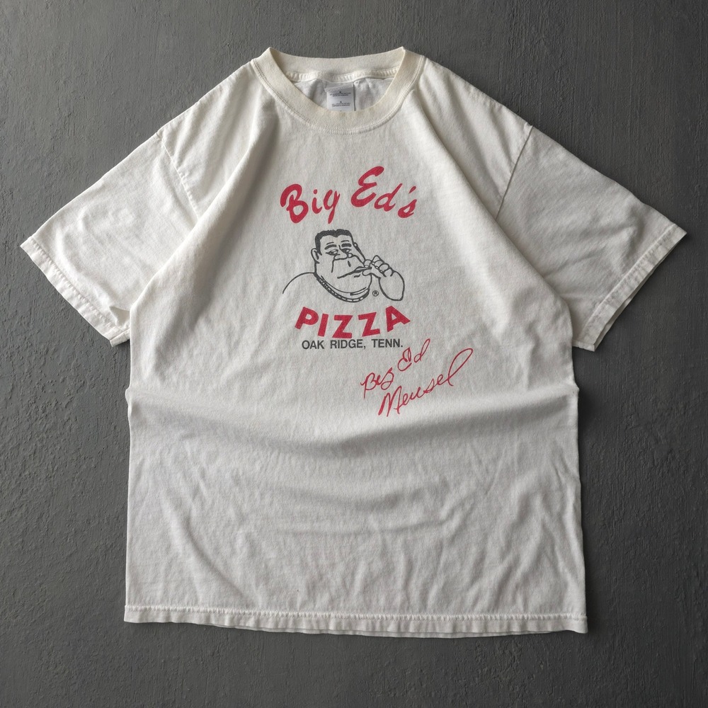 Vintage 2000s Gildan White Big Ed's Pizza T-shirt Large Oak Ridge Tennessee